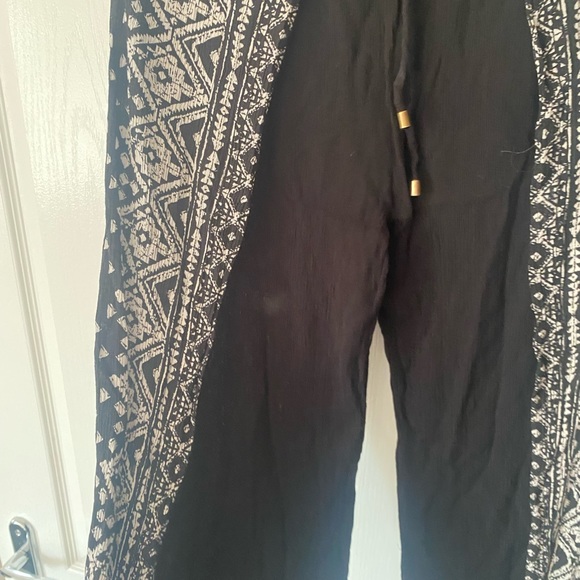 Size 14 black wide leg harem flared trousers - Picture 3 of 4
